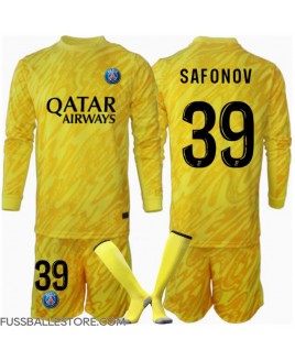 Günstige Paris Saint-Germain Matvei Safonov #39 Torwart 3rd trikot Kinder 2024-25 Langarm (+ Kurze Hosen)